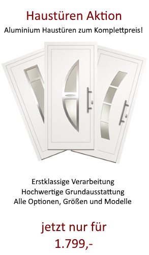 Aluminium Haustüren zum Komplettpreis